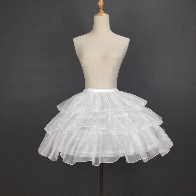 Sweet 3 Hoops Lolita Petticoat Puffy Short 3-way Underskirt Cosplay Pettiskirt for Adult