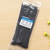 100Pcs Self-Locking Plastic Cable Wire Loop Zip Ties Network Nylon Cord Strap Organizer Winding Holder 2.5X100mm: 2.5x200mm