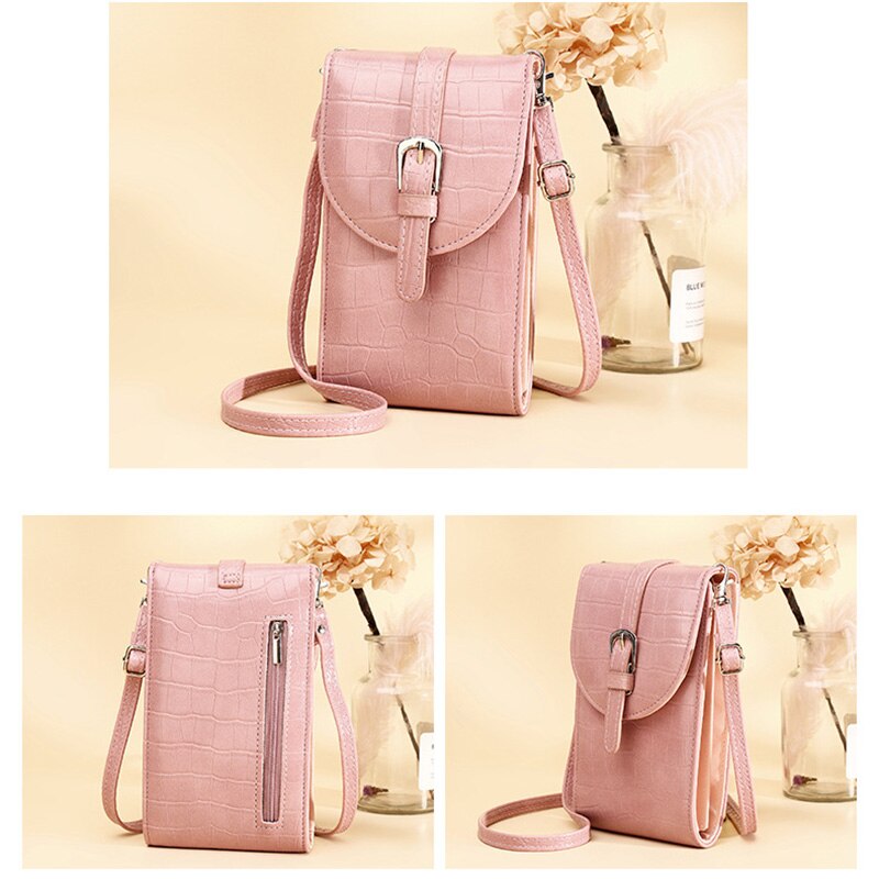 Mini crossbody tasker kvinder mobiltelefon taske dame pung blød læder klap kvindelig lille messenger skulder taske bolsa sac