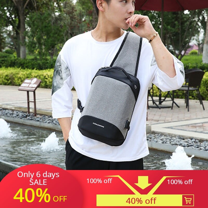 Tas outdoor vrijetijdstas usb oplaadbaar borsttas schooltas schoudertas