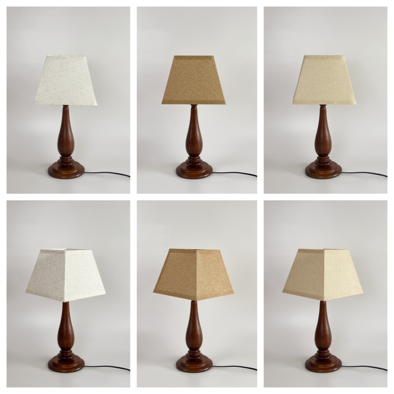 KD-Abat-jour d'angle carré en toile de jute, petite et grande lampe de table, lampadaire, abat-jour en lin beige, lin naturel, fabriqué à la main