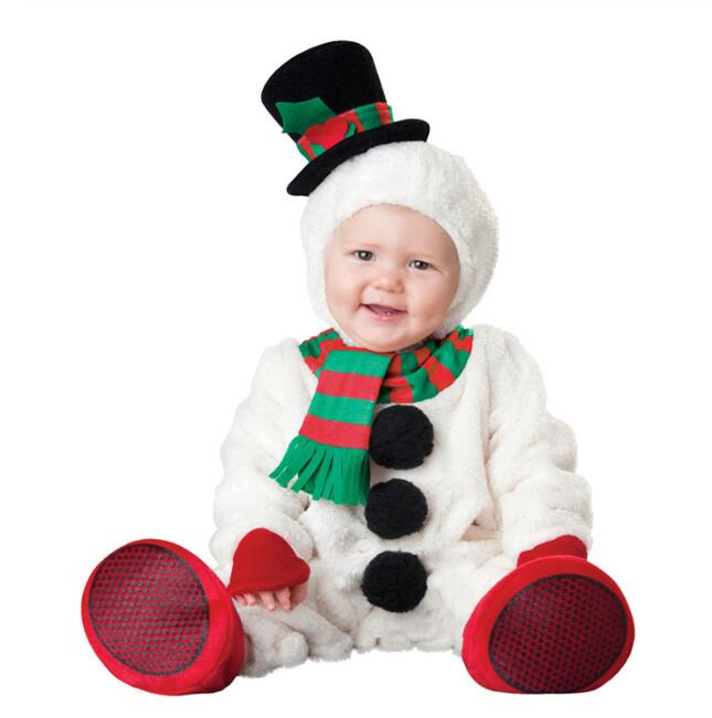 Bebis nyfödd barnbyxa snögubbe älg tomte tomtekläder barn romper pojkar&flickor jumpsuit halloween kostymer jul
