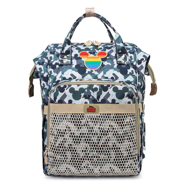 Bolsas de pañales de maternidad momia, mochila impermeable de gran capacidad para bebés, para mamás, organizador de cochecito, bolsa de para compras para mujeres,: Camouflage Green