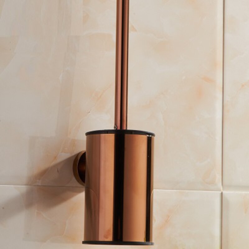 304 Stainless Steel rose gold toilet brush wall mounted matt black toilet brush holder chrome/ORB/golden toilet brush set