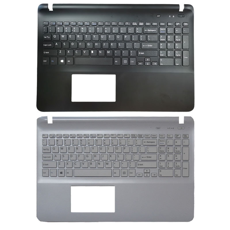 Us laptop tangentbord för sony vaio svf 152 c 29u svf 152 c 29w svf 152 c 29x svf 152 a 29l svf 152 c 29l svart/vit handledsstöd övre skal