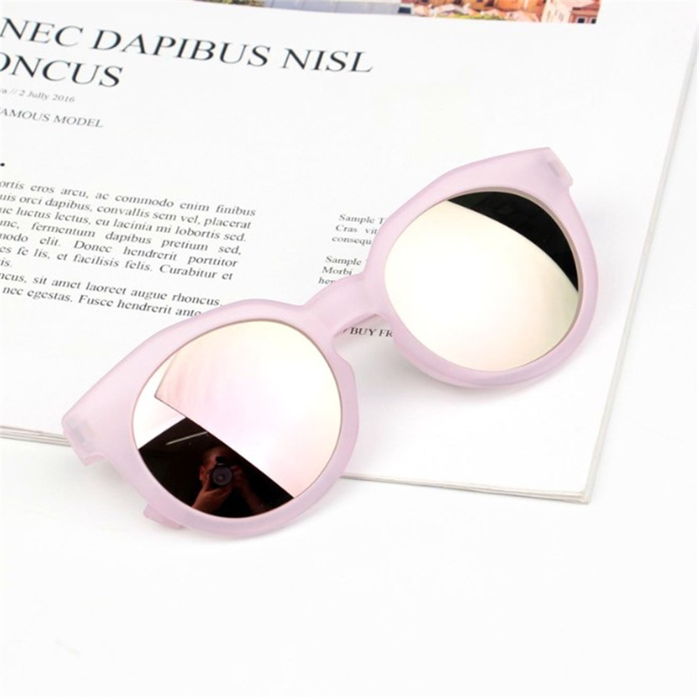 Nueva Color dulce para niños gafas de espejo reflexivas Unisex niños niñas gafas de sol niños gafas bebé protección UV