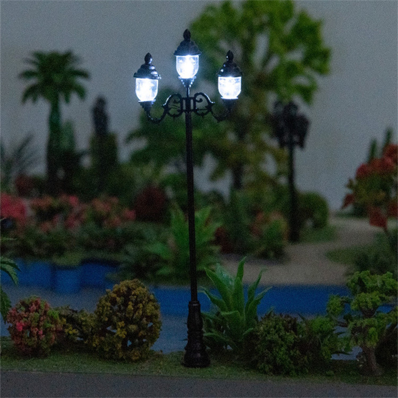 3V HO Scale Model Trains Railway Park Garden Street Light Lamppost For Diorama Building