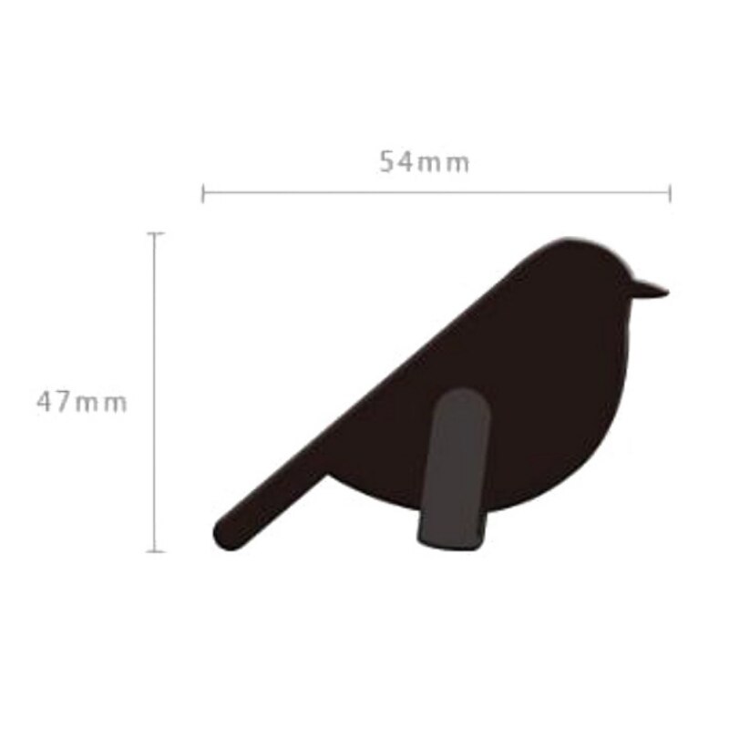 2 Stks/partij Rvs Vogel-Vormige Opknoping Haken Sterke Zelfklevende Wall Mount Keuken Jas Badkamer Handdoek Hangers