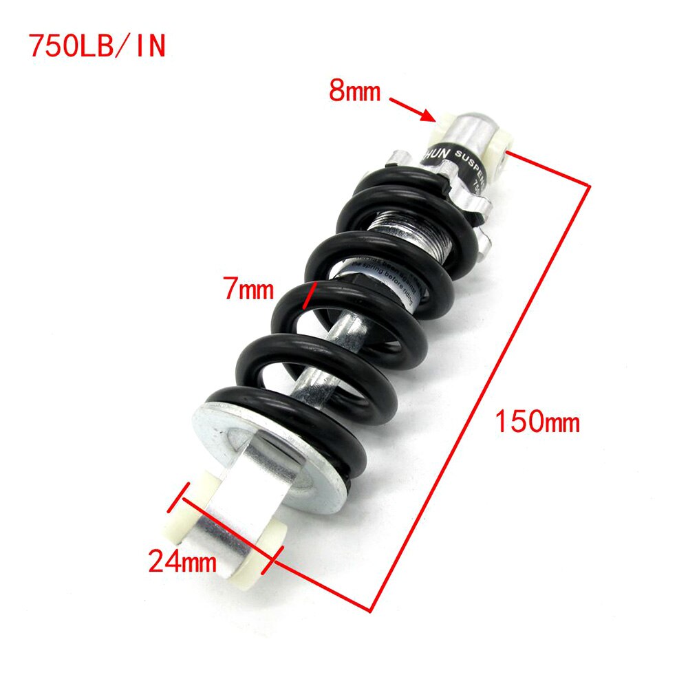 Shock absorber for 2-stroke small ATV off-road vehicle mini spring shock absorber modified accessories 150 long 750LB/IN