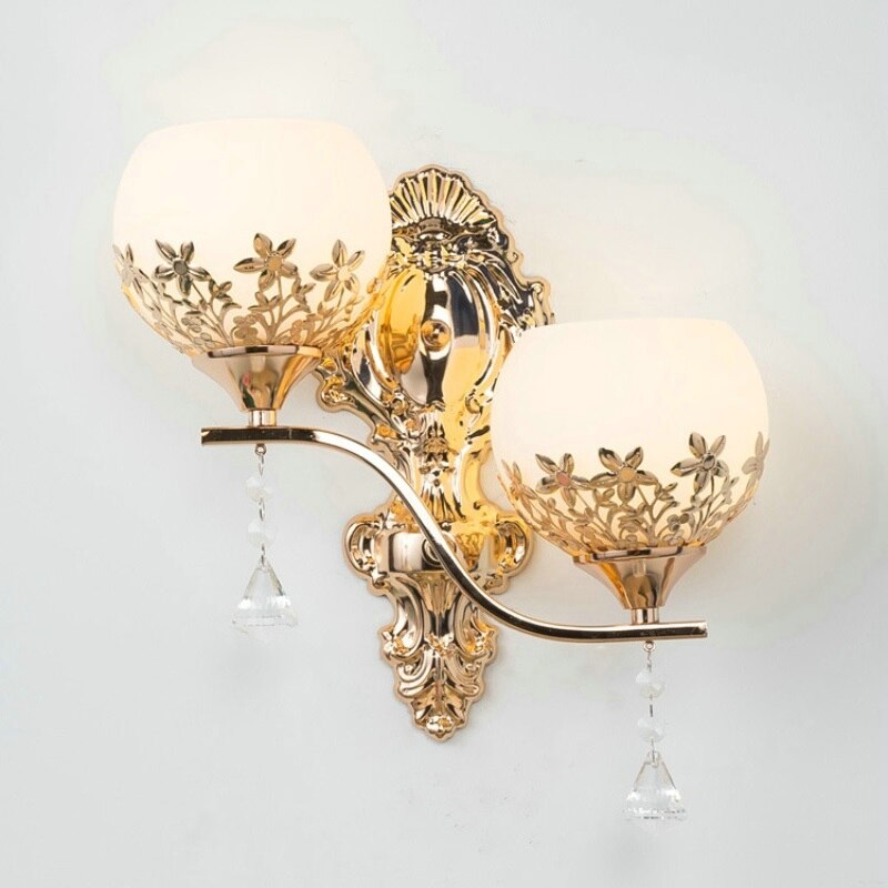 Moderne Led wandlamp Europese Stijl Goud wandlamp Slaapkamer Reading Lampen Gang Trappen Gangpad Licht Home Decoration Armatuur: B2