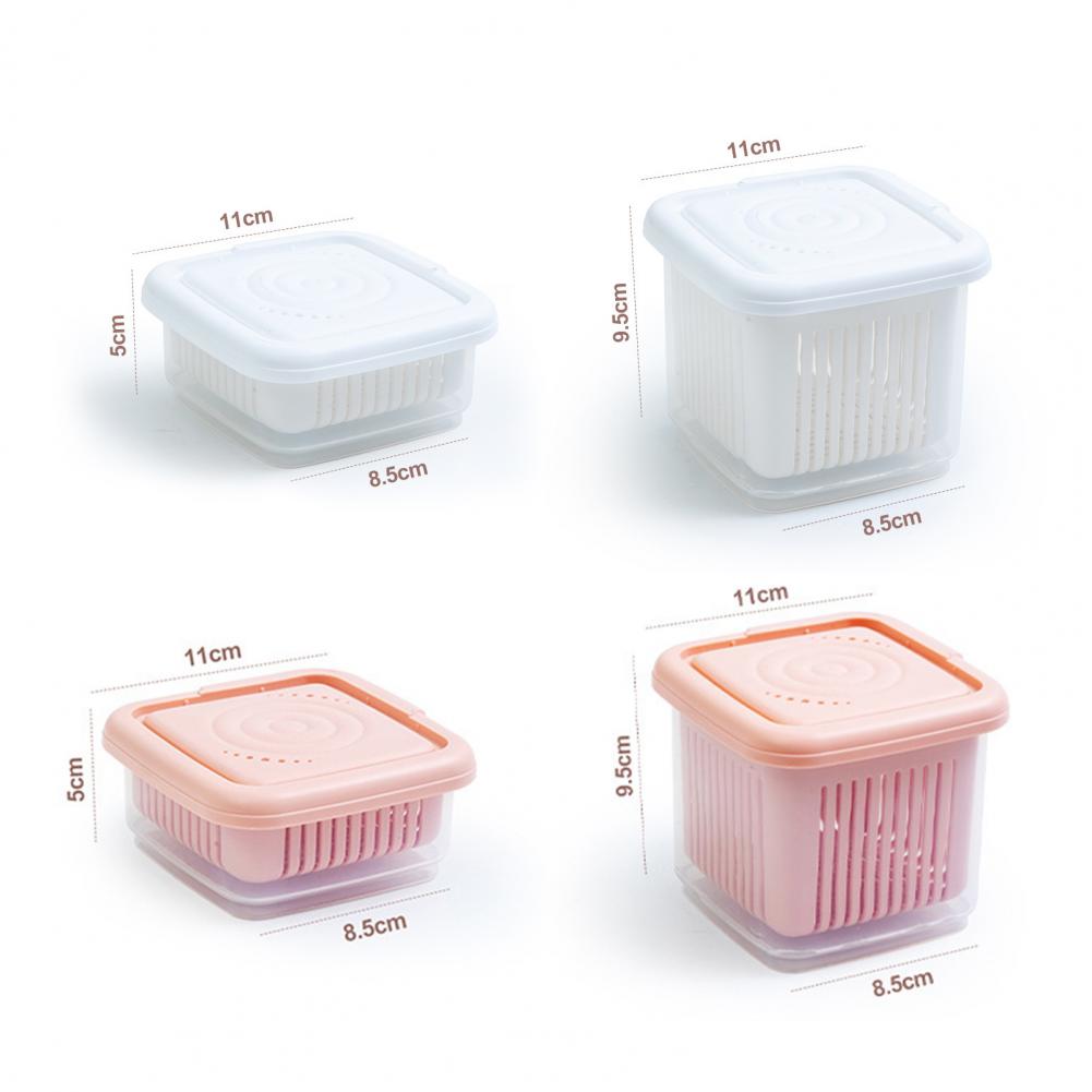Storage Holder Multi-use Double Layer PP Kitchen Drainage Food Holder for Home Herb Spice Vegetable Fruit Storage Boxes