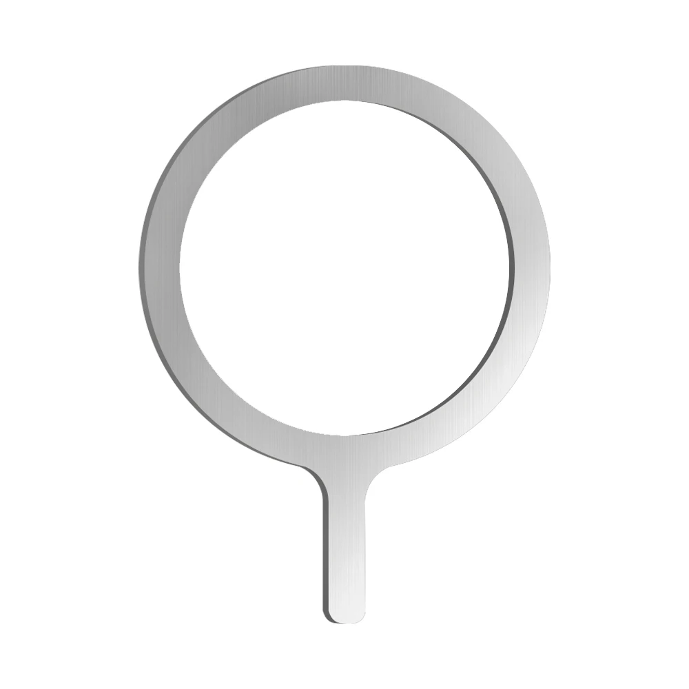 Self Adhesive Metal Ring Iron Sheet Sticker for Apple IPhone Case Magsafe Magnetic Wireless Charging Ring for iPhone 15: black