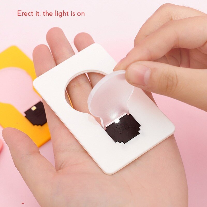 Portable Card Shape Night Light Ultra-Thin Card Light Led Energy Saving Lamp Battery Wallet Pocket Bedroom Card Lamp