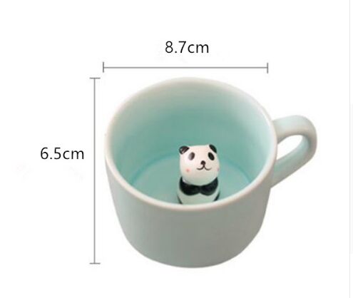 Tazas de cerámica con dibujos de animales para café, leche, zumo, limón, té, taza bonita para niños, para el hogar, oficina, accesorios de cocina