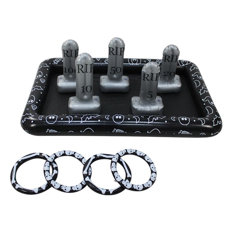 Shop. Inflatable Tombstone Headstone Ring Toss Game Halloween Party Props for Children