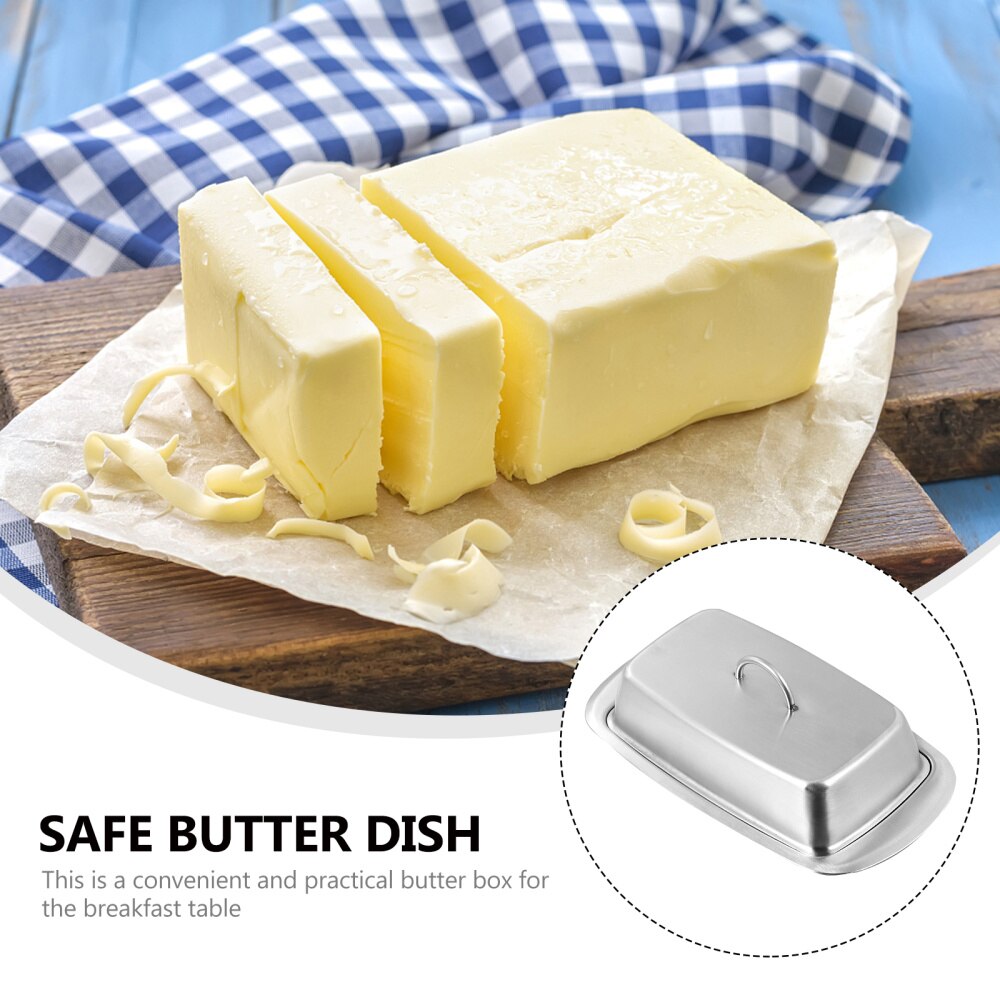 1 Pc Preservation Box Fresh Box Storage Box Useful Chic Simple Practical Cheese Box Butter Plate Snack Plate for Home
