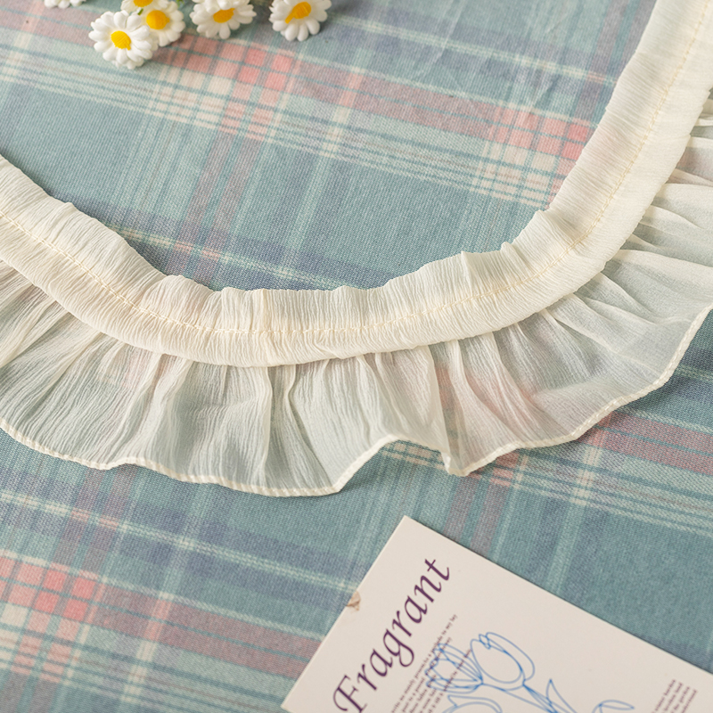 2 metros/lote de tela de encaje plisado para coser, accesorios de costura, ropa, suministros para manualidades Diy, faldas, cintas con flecos, recorte