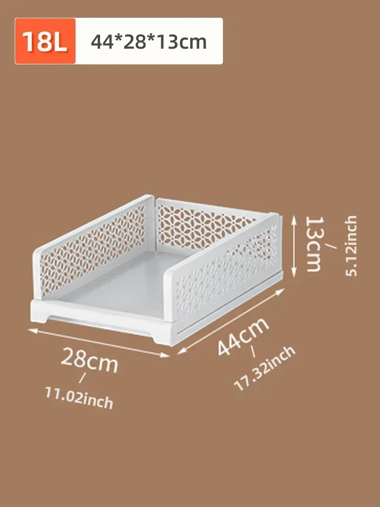 Estante de almacenamiento para armario, organizador de guardarropa extraíble, organizadores en capas de armarios y cajones, organizador de almacenamiento de ropa: Castaño