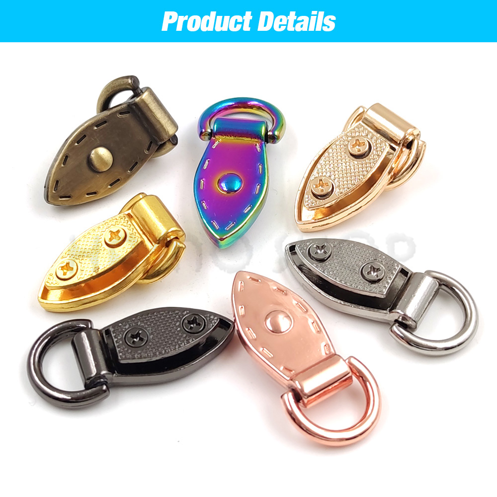 2 Stuks Metalen Bladvorm D-Ring Connector Anker Gespen Met Schroeven Hanger Haken Tassen Riemen Riem Leer ambachtelijke Diy Accessoires