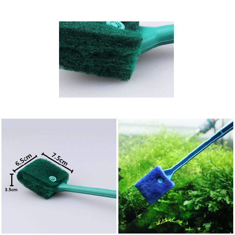 Aquarium Reinigingsborstel Tool Verwijder Algen Glazen Aquarium Schraper Spons Cleaner DNJ998