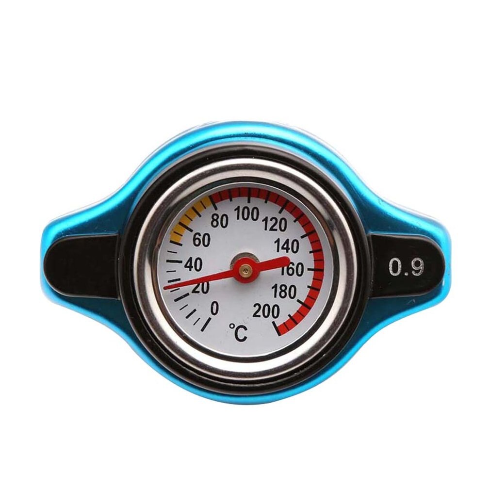 1PC Radiator Cap Cover With Water Temperature Gauge Automotive Modified Tank Cover Safety Water Tank Cover: Default Title
