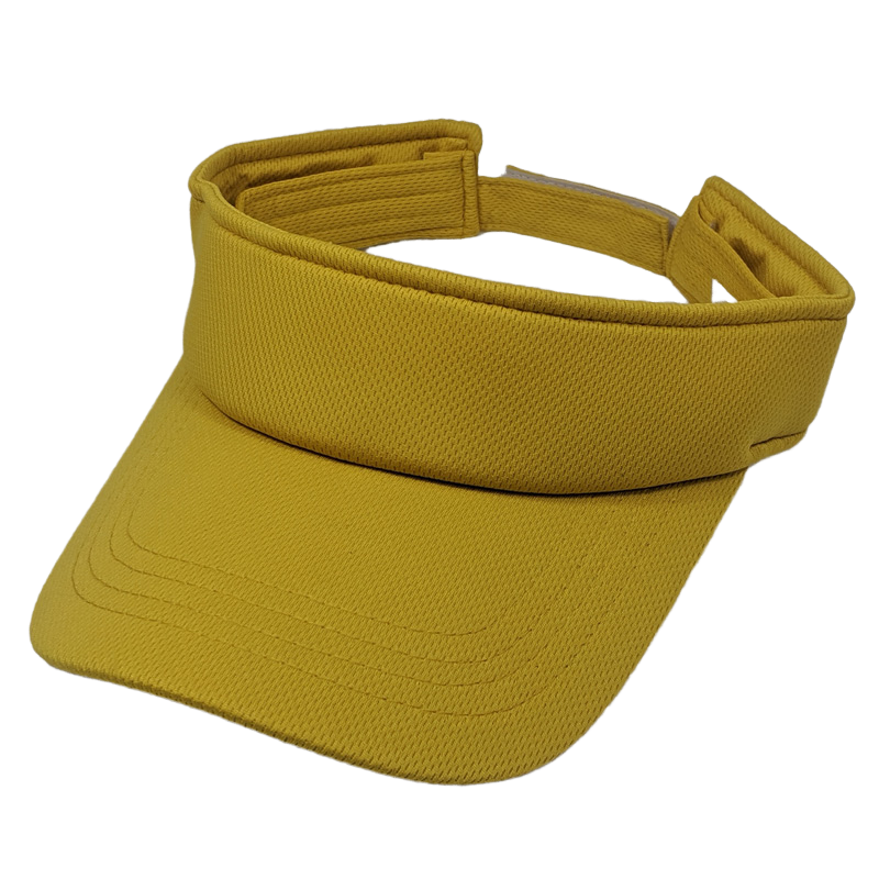 Lime Green Soft Mesh Athletic Men Golf Sun Visor Hat Sport Cap Neon Orange White Black Blue Bright Pink: dark yellow