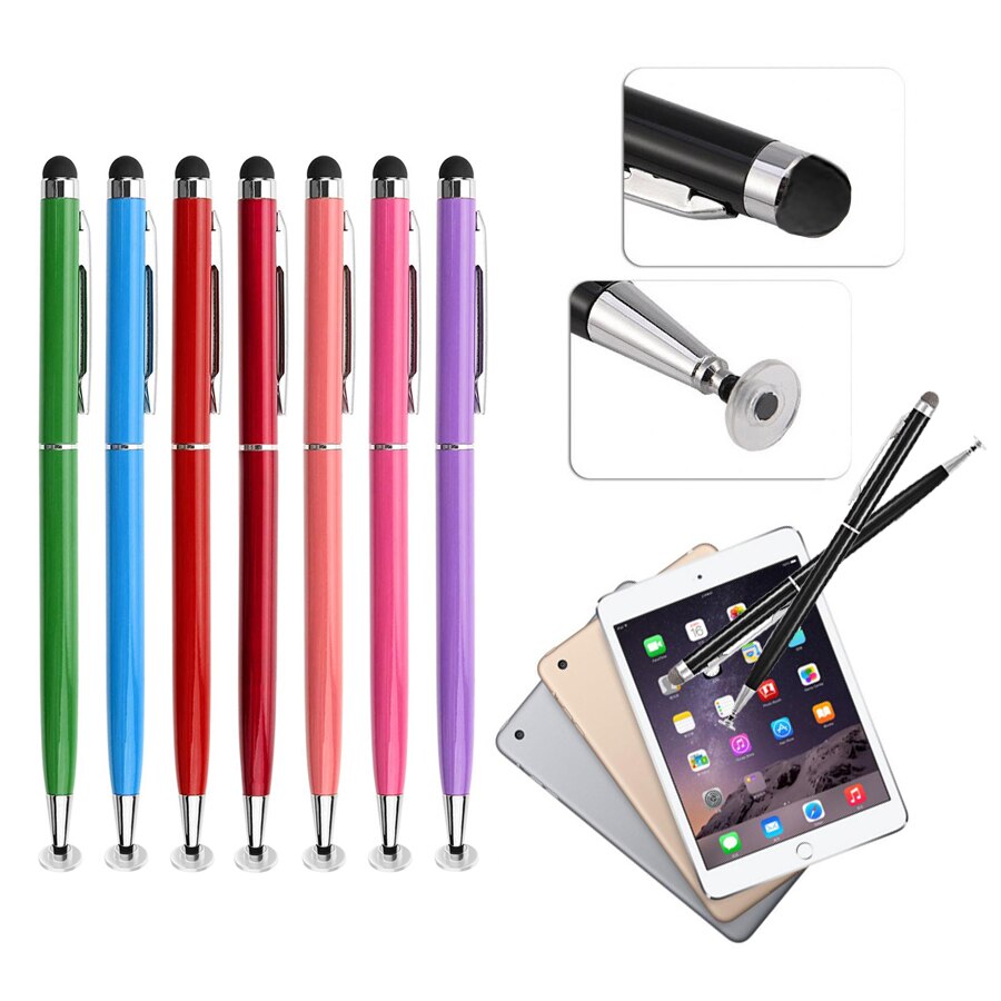 2 kpl 2 in 1 näyttökynä tabletti kynä piirustus kapasitiivinen kosketuskynä yleiskäyttöinen ipad android ios älypuhelimelle 13 väriä xiaomi
