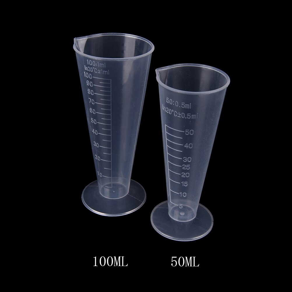 50ml Kunststoff Dreieck Messbecher Werkzeuge Für Backen Küche Werkzeuge transparent Zylinder Tasse 1PC