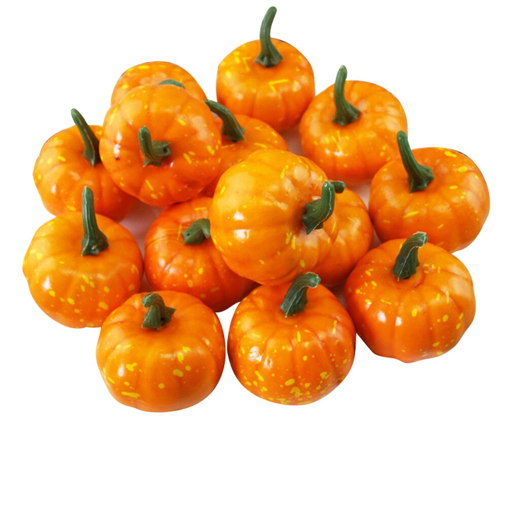 6/12/16 pz Decorativa di Zucche di Halloween Zucche Ornamentali Da schiacciare e Zucca per la Decorazione di Halloween citrouille blanche BDF: 16pezzi