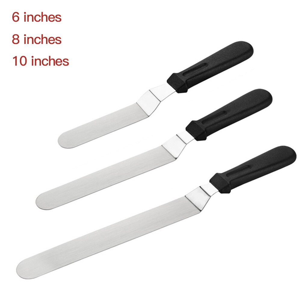 Stainless Steel Butter Cake Cream Knife Spatula for Cake Smoother Icing Frosting Spreader Fondant Pastry Cake Decorating Tools: 6 8 10 inch