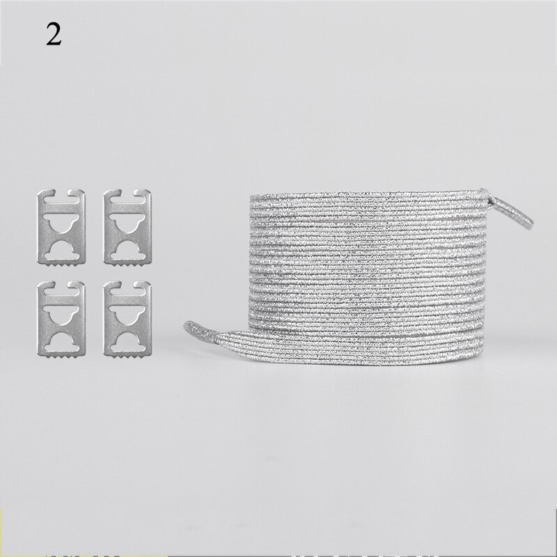 Fargerike skinnende skolisser unisex 105cm raske uten knytesko blonder barn barn spenne skolisser stretch late skolisser: 2