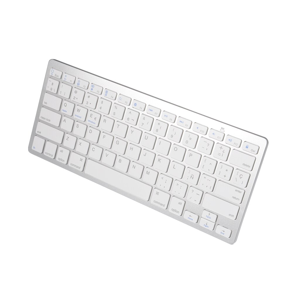 78-key Spanish Keyboard Bluetooth Ultra Slim Keyboard for Windows 2000, NT, XP, Vista, Mac iOS: Default Title