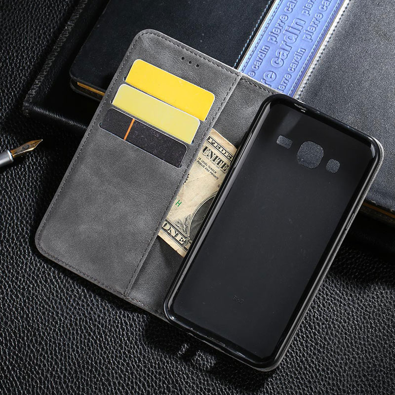 fallen Für samsung Galaxis J2 J3 J5 J7 kippen abdeckung Jahrgang Beste PU Leder Karte Slot Ohne magneten telefon fällen funda