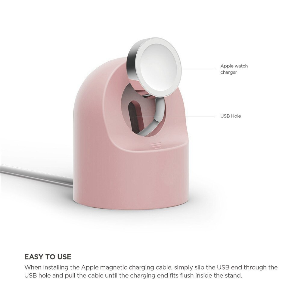 Silicone Apple Watch Charger Stand for Apple Watch Stand Compatible with All Series 44mm 42mm 40mm 38mm