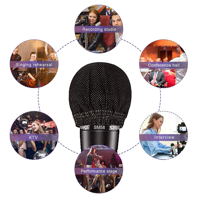 MOOL – housses de protection jetables pour Microphone, protections pour Microphone portable, protection contre le vent, pour karaoké, 100 pièces
