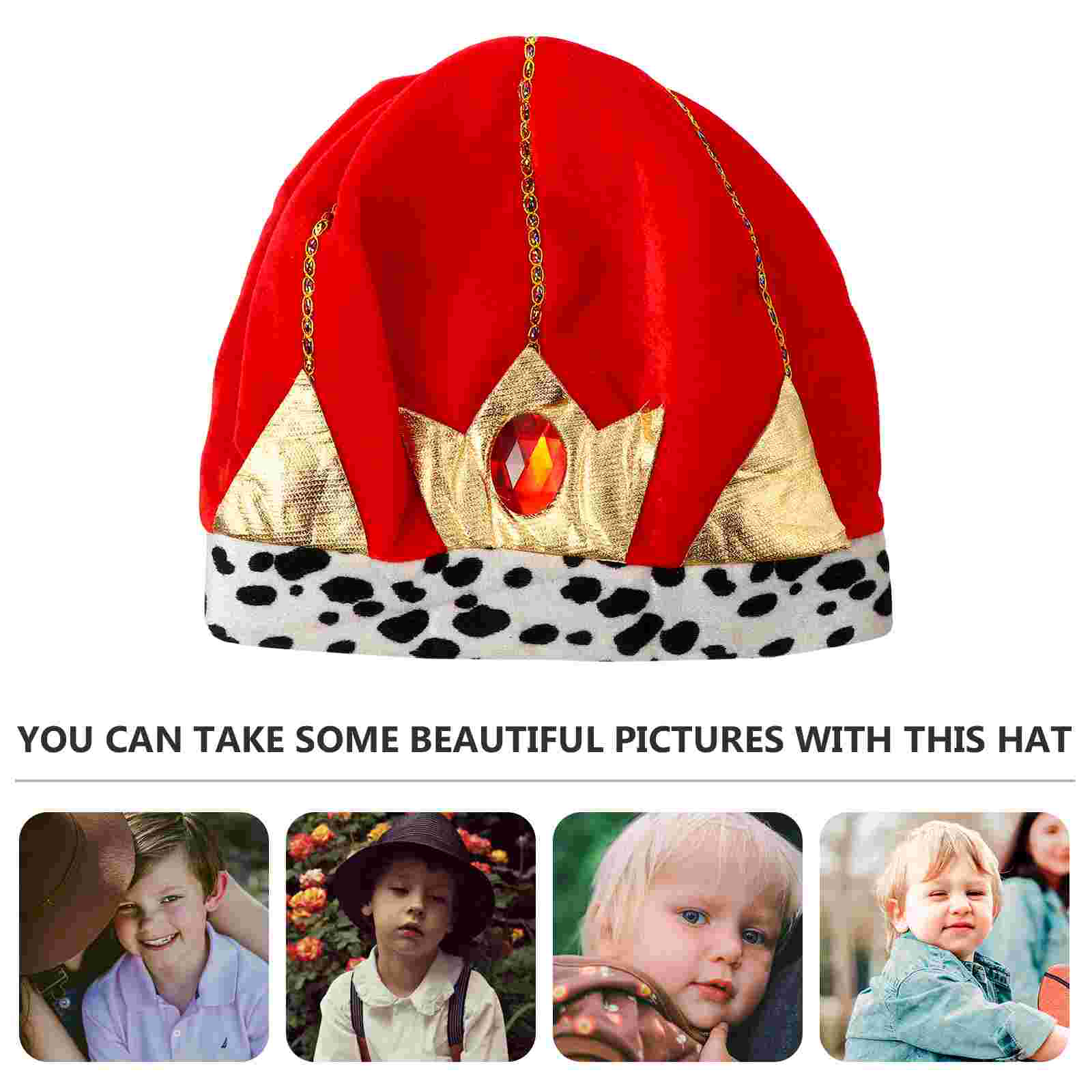 King Crown Headdress Party Supplies Crown Headwear Party Costume King Hat