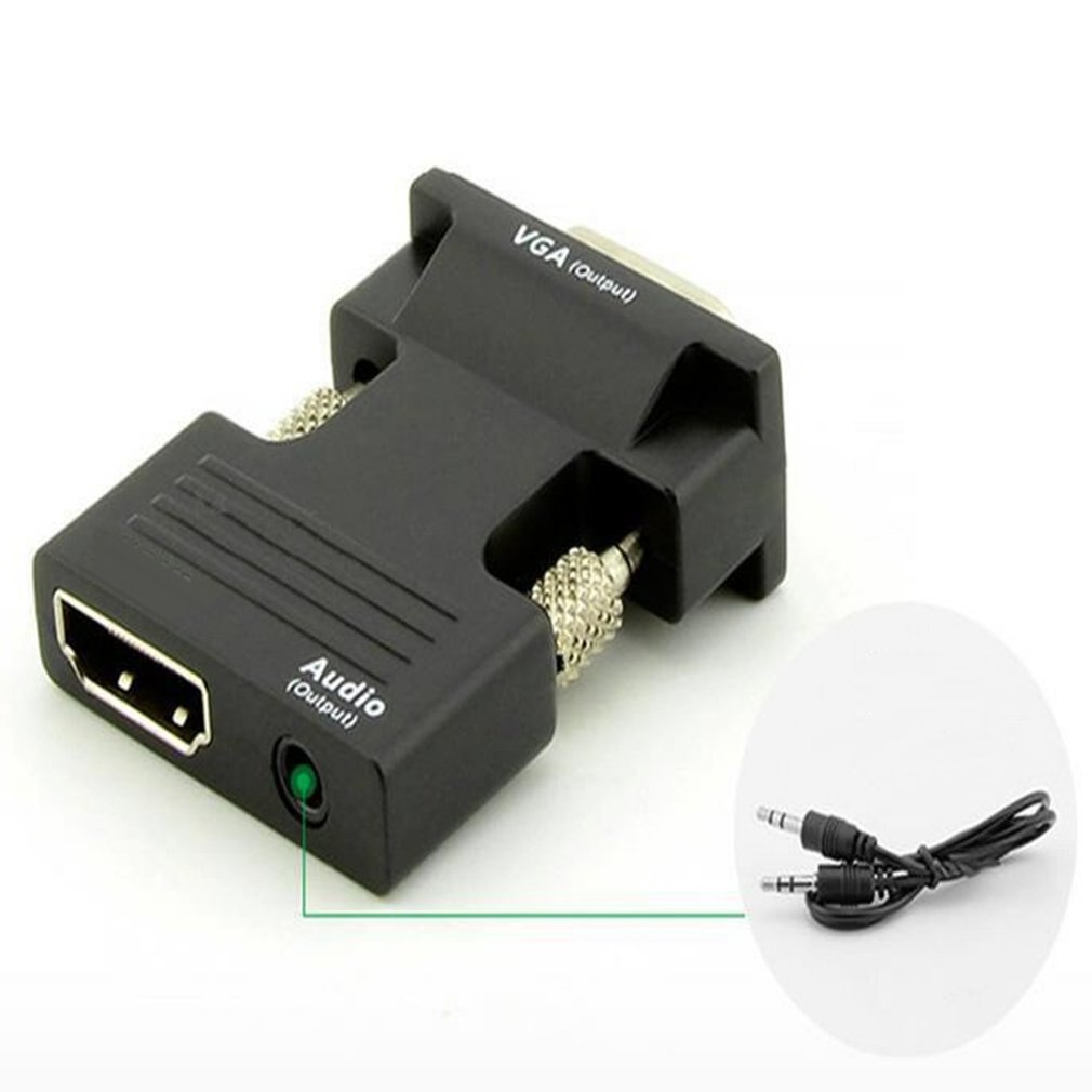 Convertitore HDMI femmina a VGA maschio compatibile con adattatore Audio supporto uscita segnale 1080P per PC proiettore Monitor TV portatile