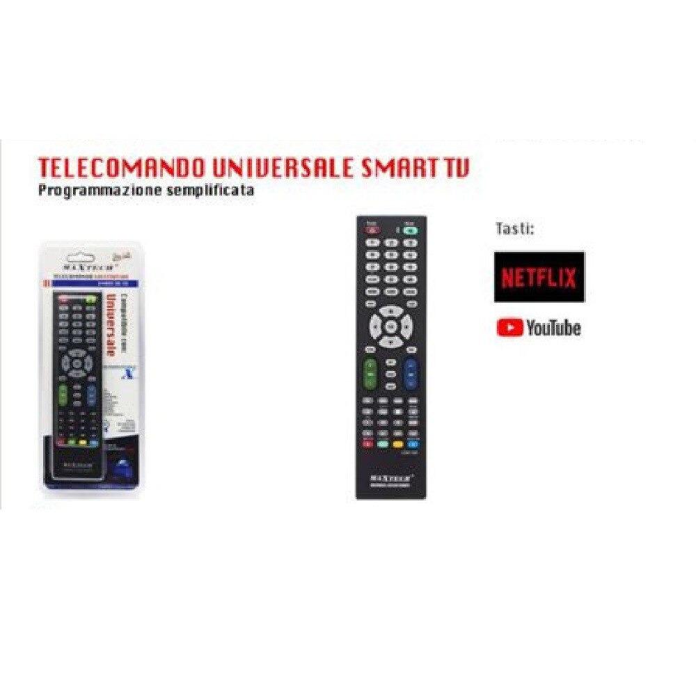 TELECOMANDO UNIVERSALE accorto-TV facile DA PROGRAMMARE MAXTECH COM-T004