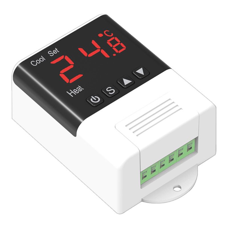 DTC-1200 Digital Temperature Controller AC 110-230V LED Display Thermostat Cool/Heat Mode for Home Greenhous Aquarium