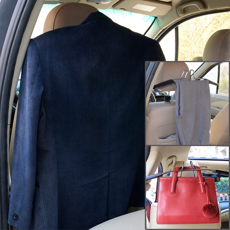 Porte-vêtements de voiture appui-tête en métal inoxydable portemanteau pour Citroen C4 C5 Hyundai Solaris I30 Ix35 Creta Ford Fiesta Fusion