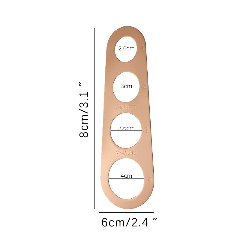Spaghetti Pasta Noodle Measure Tools Spaghetti Measurer Kitchen Utensils Spaghetti Ruler 1 To 4 Portions Kitchen Accessories: rose gold