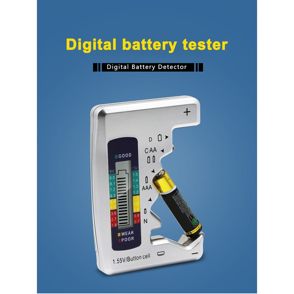 Universal battery tester AA/AAA 9V 1.5V Button Cell Battery Volt Tester measuring instruments battery diagnostic-tool