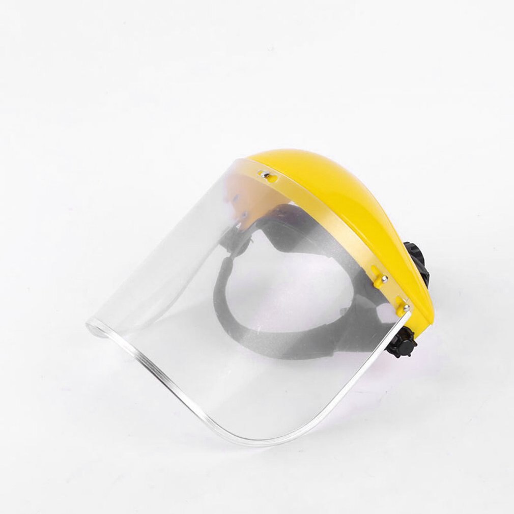Protective Visor Protective Eye and Head Visor with Ratchet Headgear Protective Mask for Yellow Facial Mask