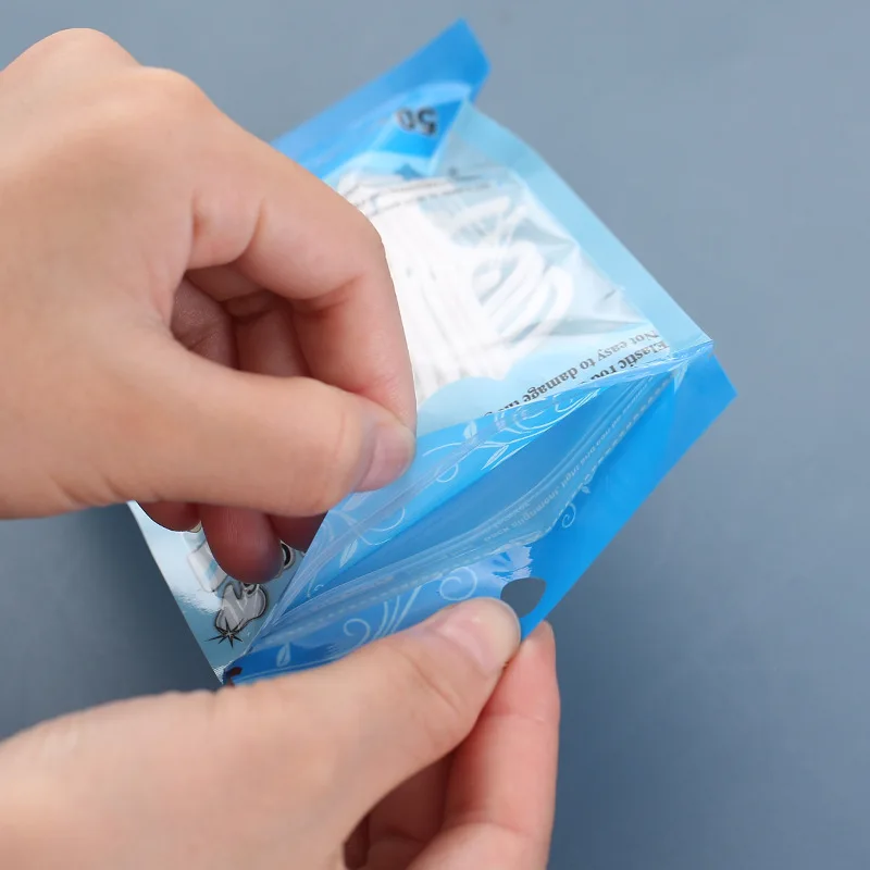 50/100 Stck Zahnseide Familie Pack Ultrafeiner Zahnstocher Einweg-Flachseide Tragbare tragbare Zahnseide Doppelkopfverwendung