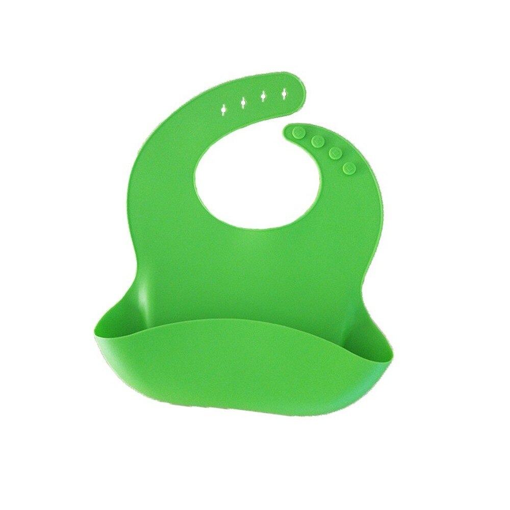 Modieuze Silicon Borstplaat Baby Bib Waterdicht Solid Baby Bandana Slabbetjes Pasgeboren Voeden Burp Doek Kwijlen Sjaal: green