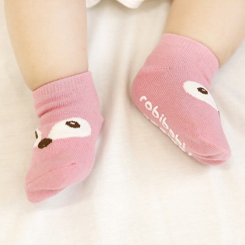 Tegneserie nyfødte baby sokker calcetines efterår vinter blød baby piger drenge sokker toddler spædbarn søde sokker til baby pige sokken: Lyserød / 12m
