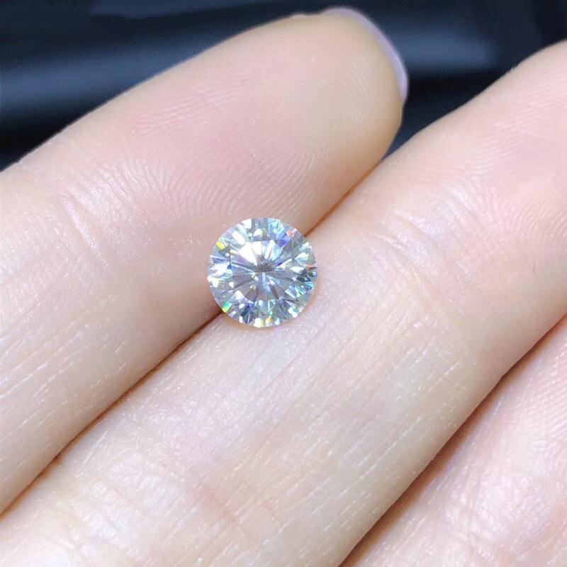 5 stk 5mm ij farve 0.5ct fremragende rundskåret lab dyrket moissanite sten vvs 1 løse diamanter ringmateriale til kvinder