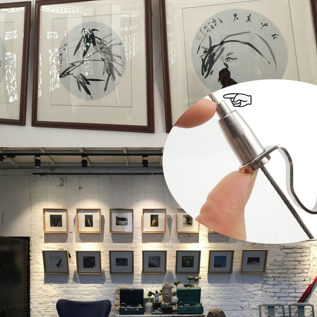 10 stk justerbare s kroge galleri hængende maleri tilbehør rustfrit stål bøjle supermarked krog bøjler kroge gryder