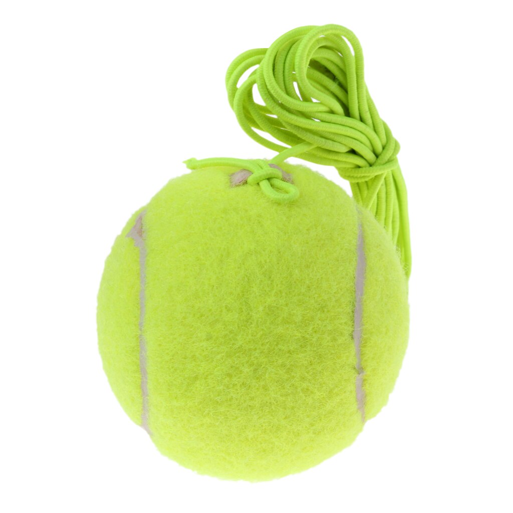 Bærbar elastisk tennisball med snor for tennistrener, grønn