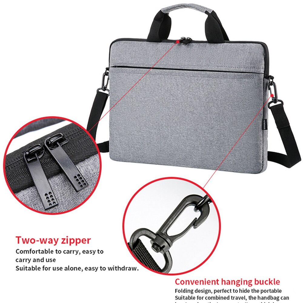 Torba na laptopa 13.3 14 15.6 cal wodoodporna Notebook Case rękaw dla Macbook Air Pro 13 15 komputer ramię torebki teczki torby